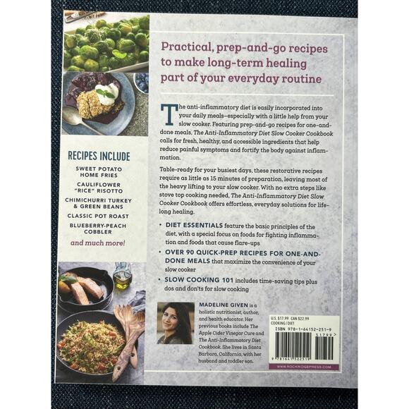 Anti-Inflammatory Diet Cookbook, Slow Cooker, Action Plans lot 3 Paperback Books - Picture 6 of 9